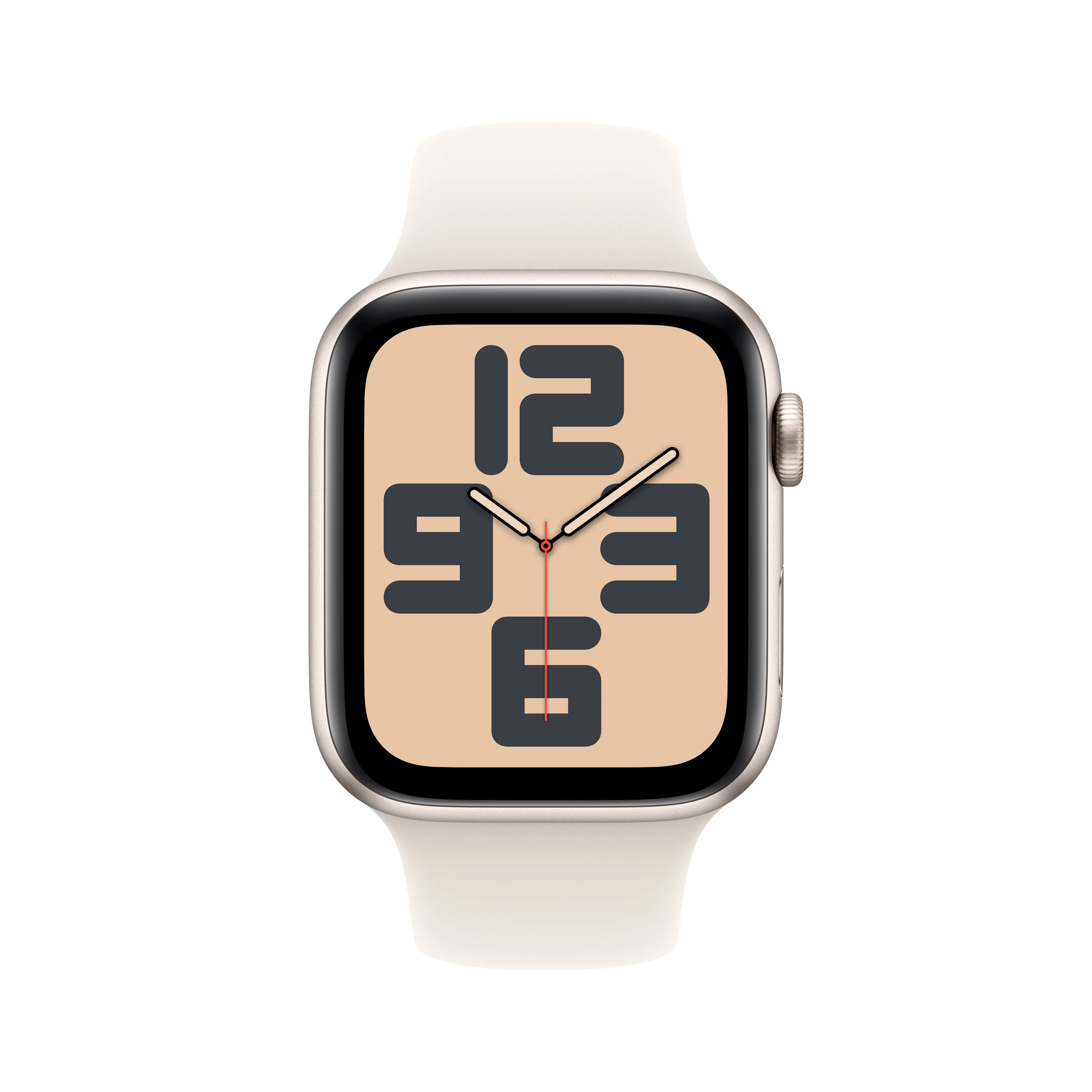 Apple Watch SE (2ème gén) • 44mm Lumière Stellaire • Bracelet Sport lumière stellaire S/M - Image 2