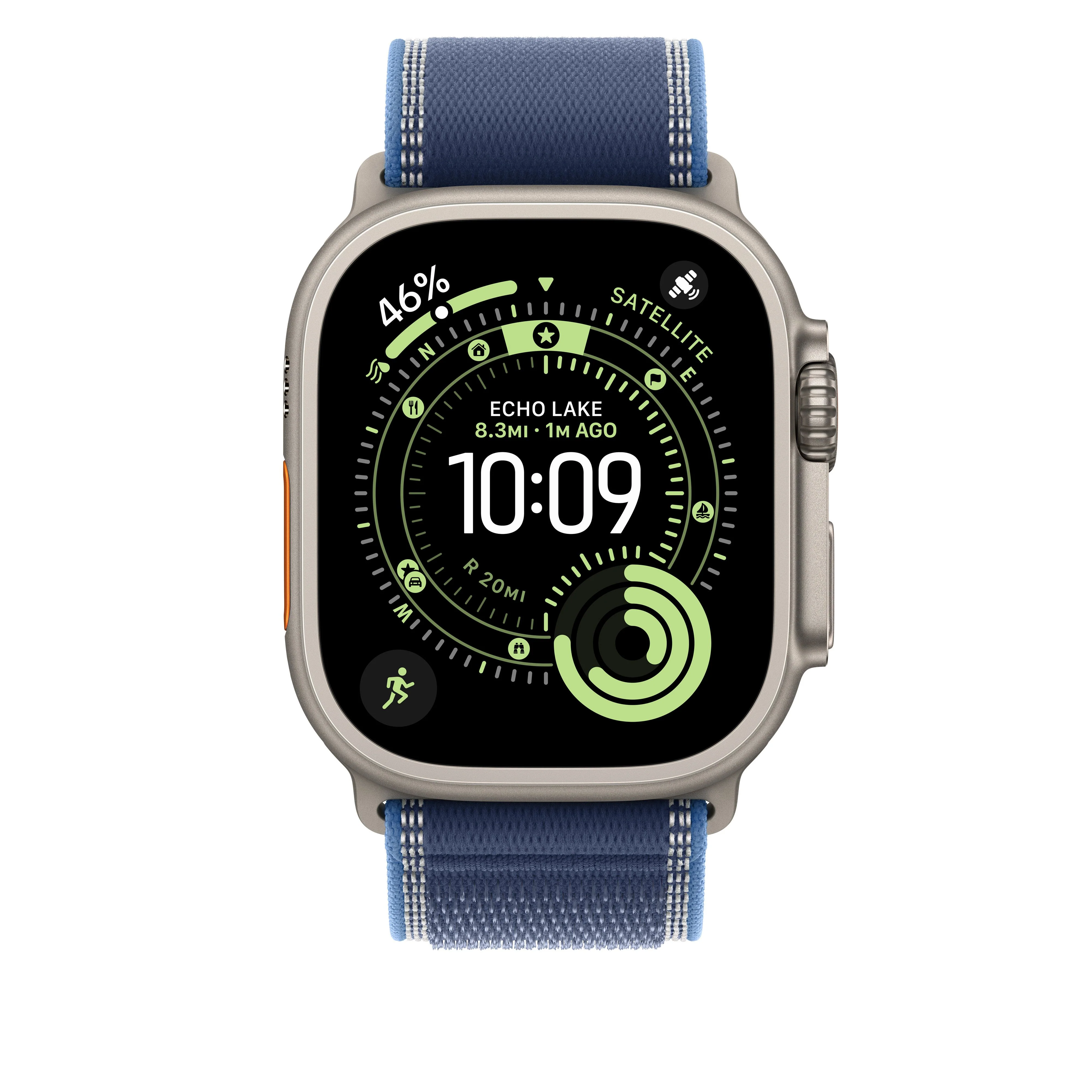 Boucle Trail bleu/bleu vif 49 mm - M/L - Finition titane naturel - Image 3