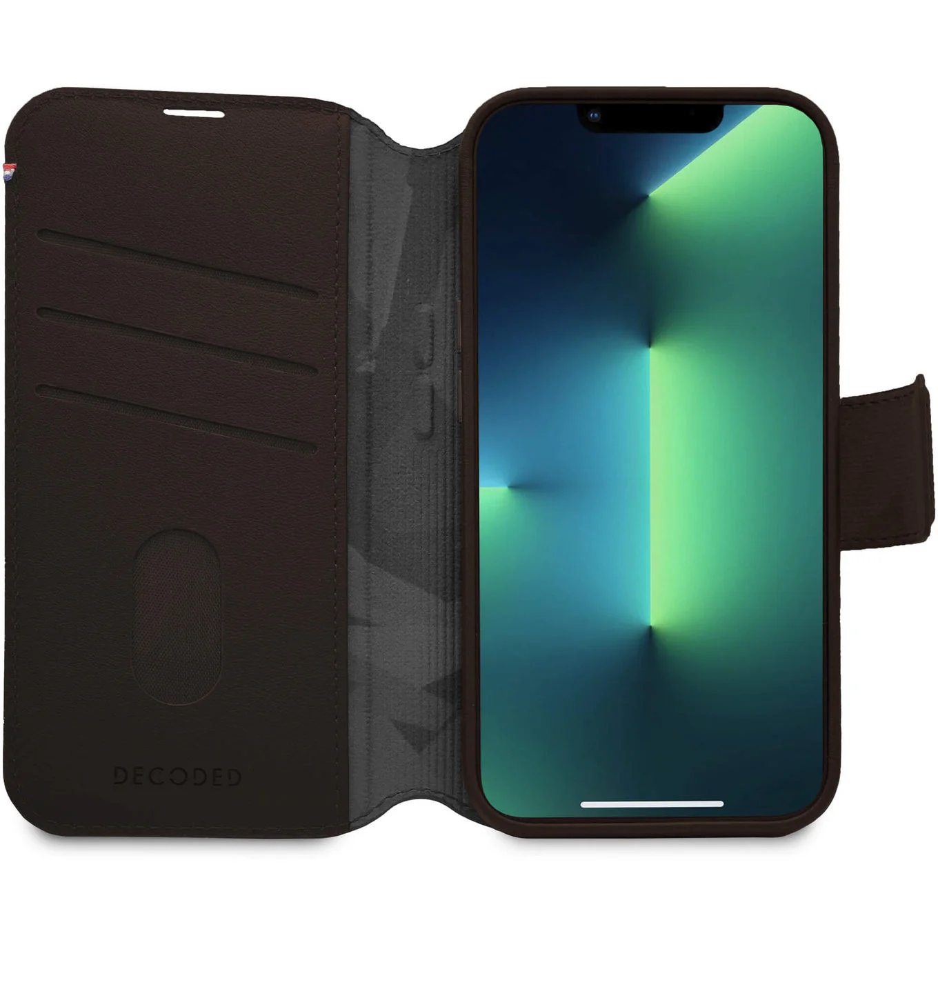 Decoded • Etui Portefeuille amovible pour iPhone 14 Plus • Marron - Image 3