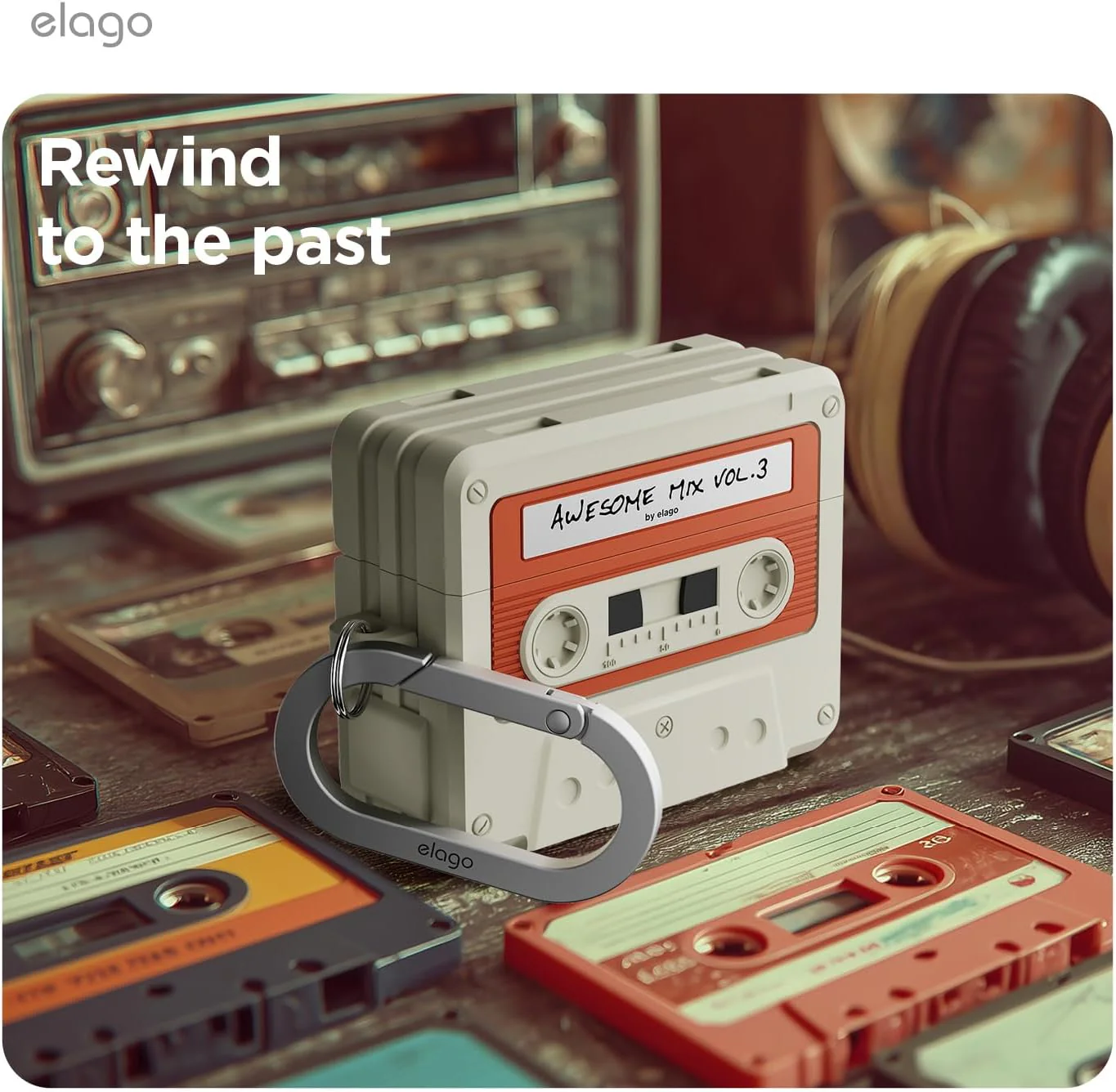 Elago • Coque Cassette Tape Hang • AirPods Pro 3 - Image 3