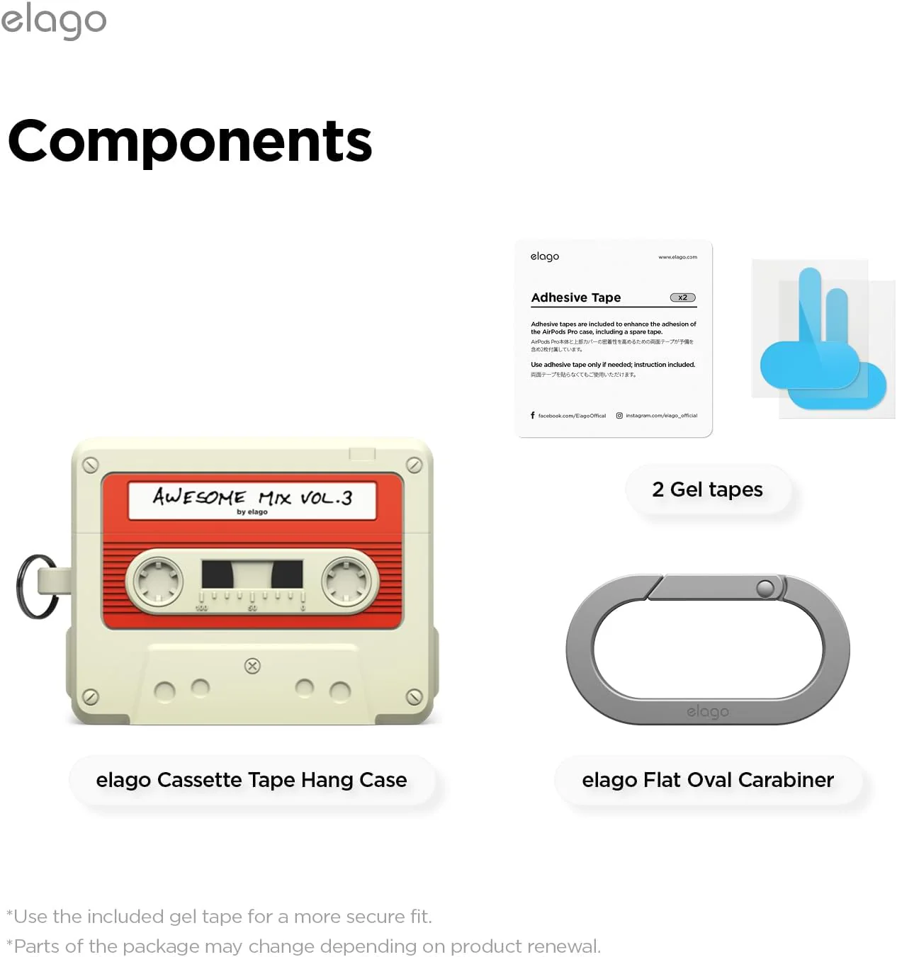 Elago • Coque Cassette Tape Hang • AirPods Pro 3 - Image 8