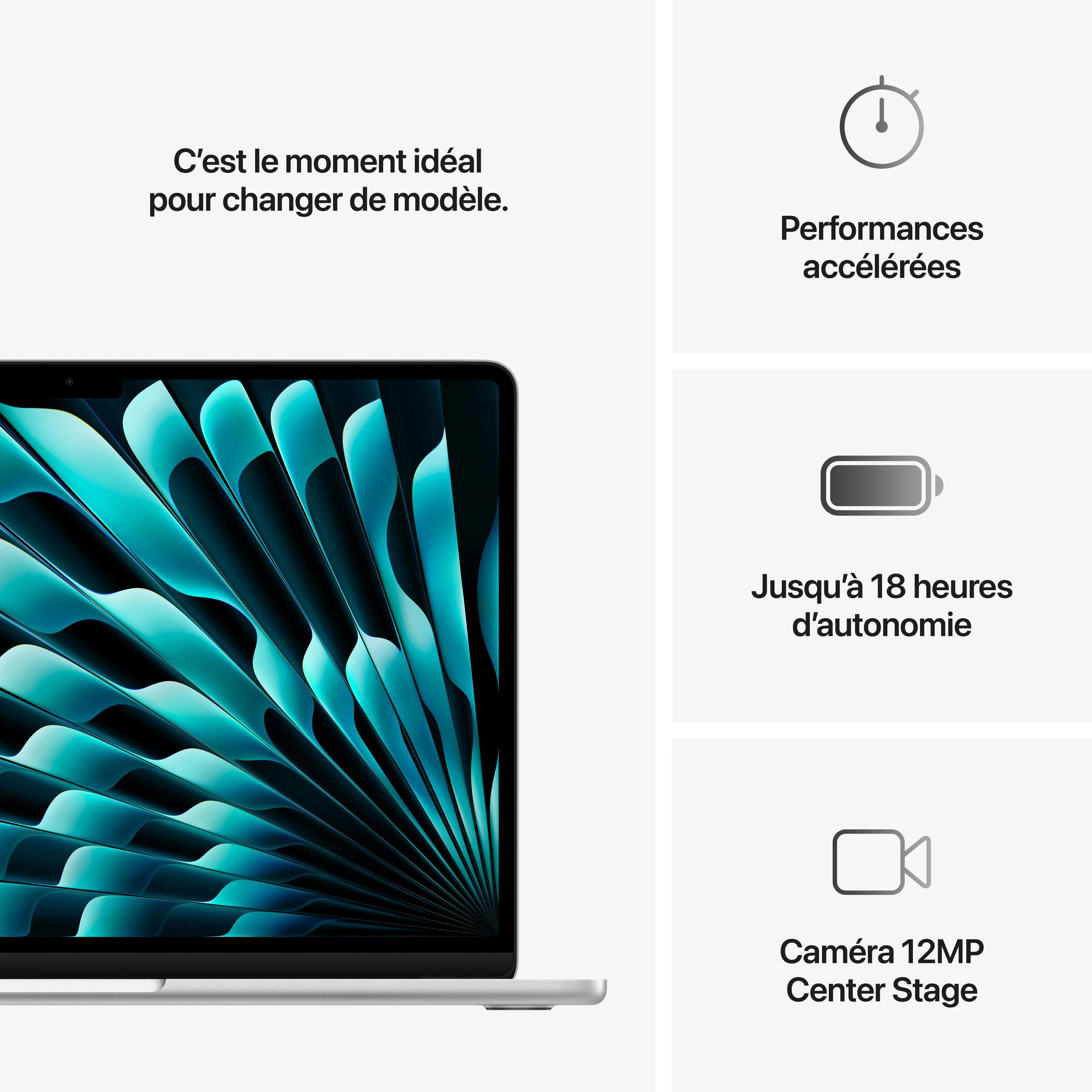 MacBook Air 13 pouces: Puce Apple M4 avec CPU 10 cœurs et GPU 10 cœurs, 512 Go SSD - Argent - Image 10