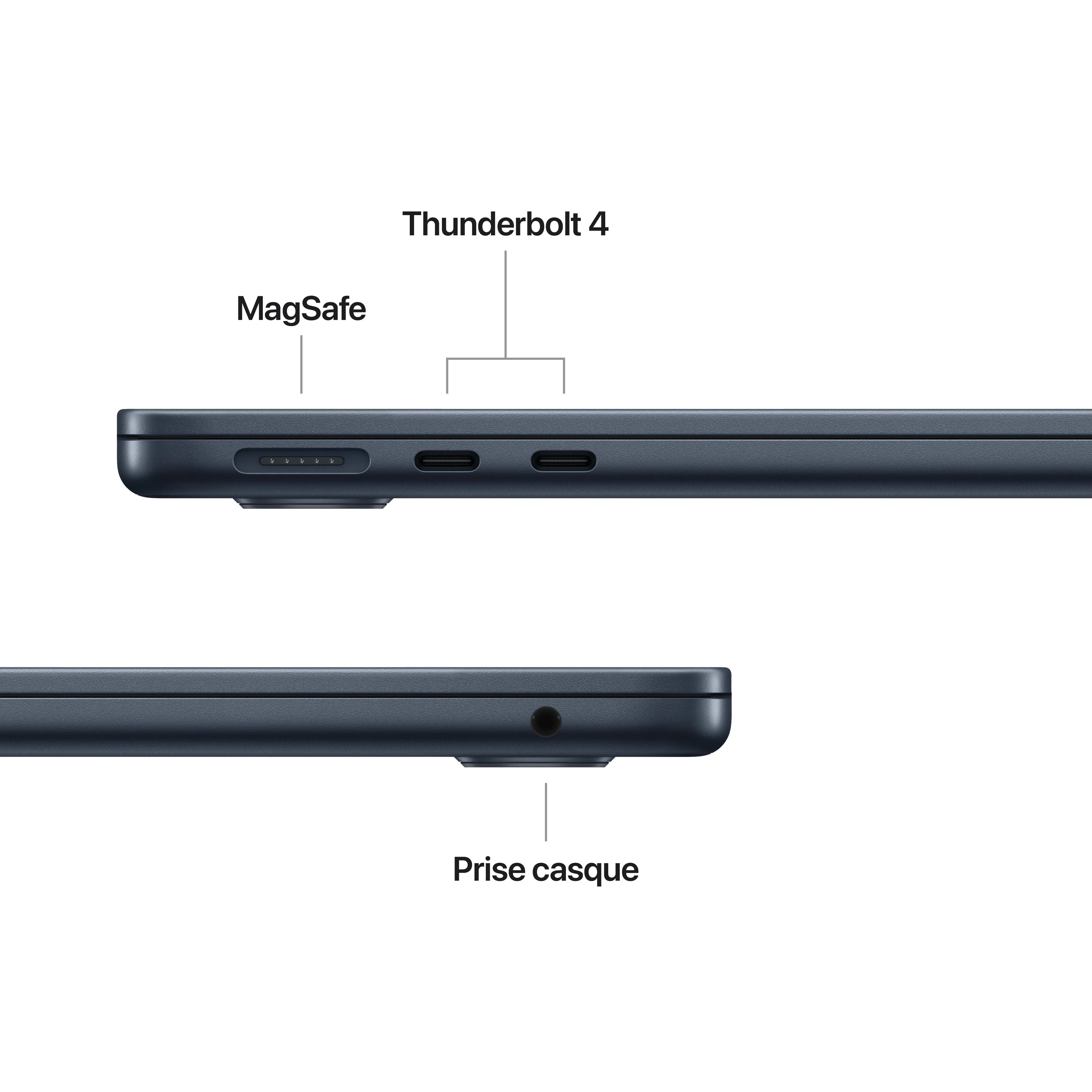 MacBook Air 13 pouces: Puce Apple M4 avec CPU 10 cœurs et GPU 10 cœurs, 512 Go SSD - Minuit - Image 7
