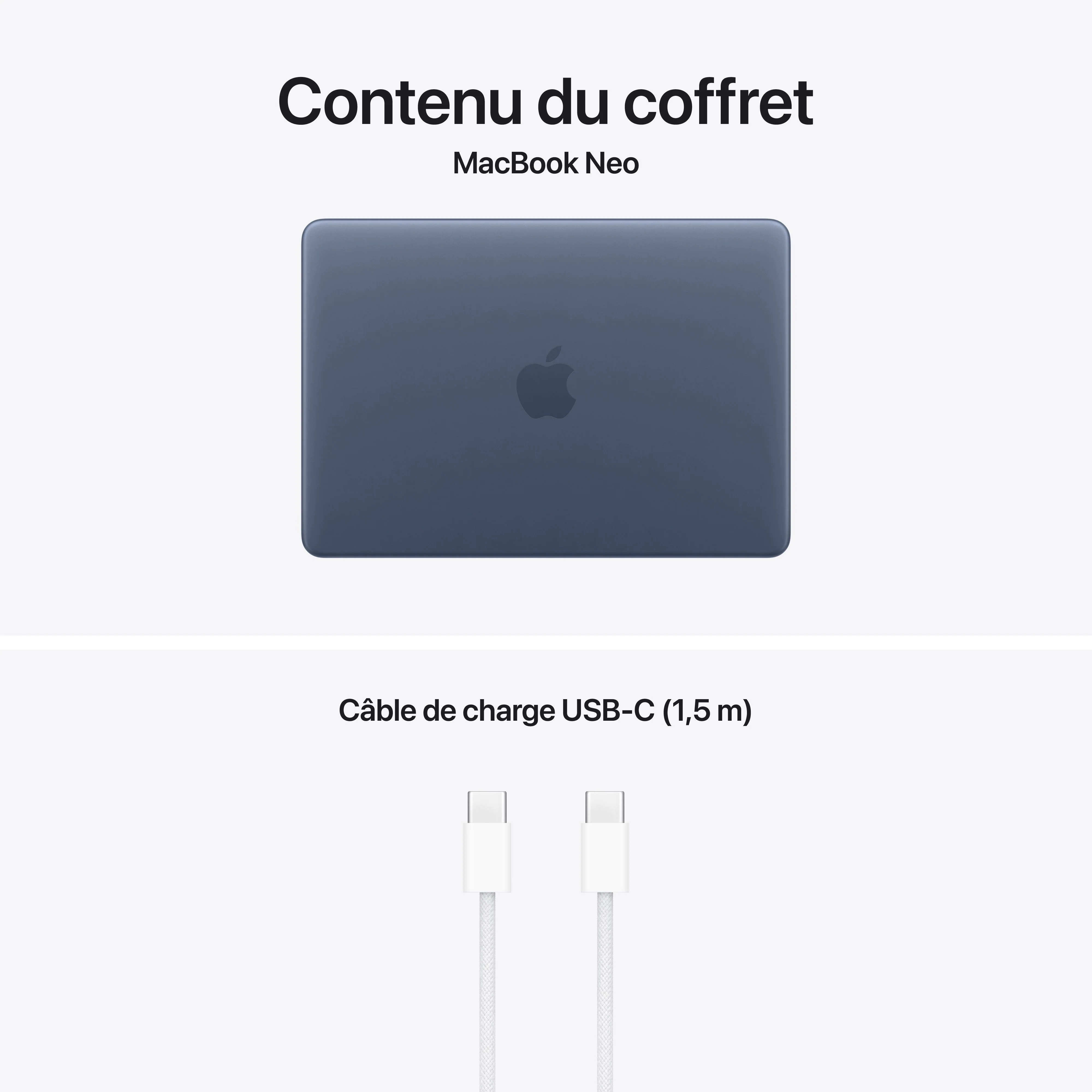 MacBook Neo 13 pouces: Puce Apple A18 Pro avec CPU 6 cœurs et GPU 5 cœurs, Magic Keyboard avec Touch ID, 512 Go SSD - Indigo - Image 10