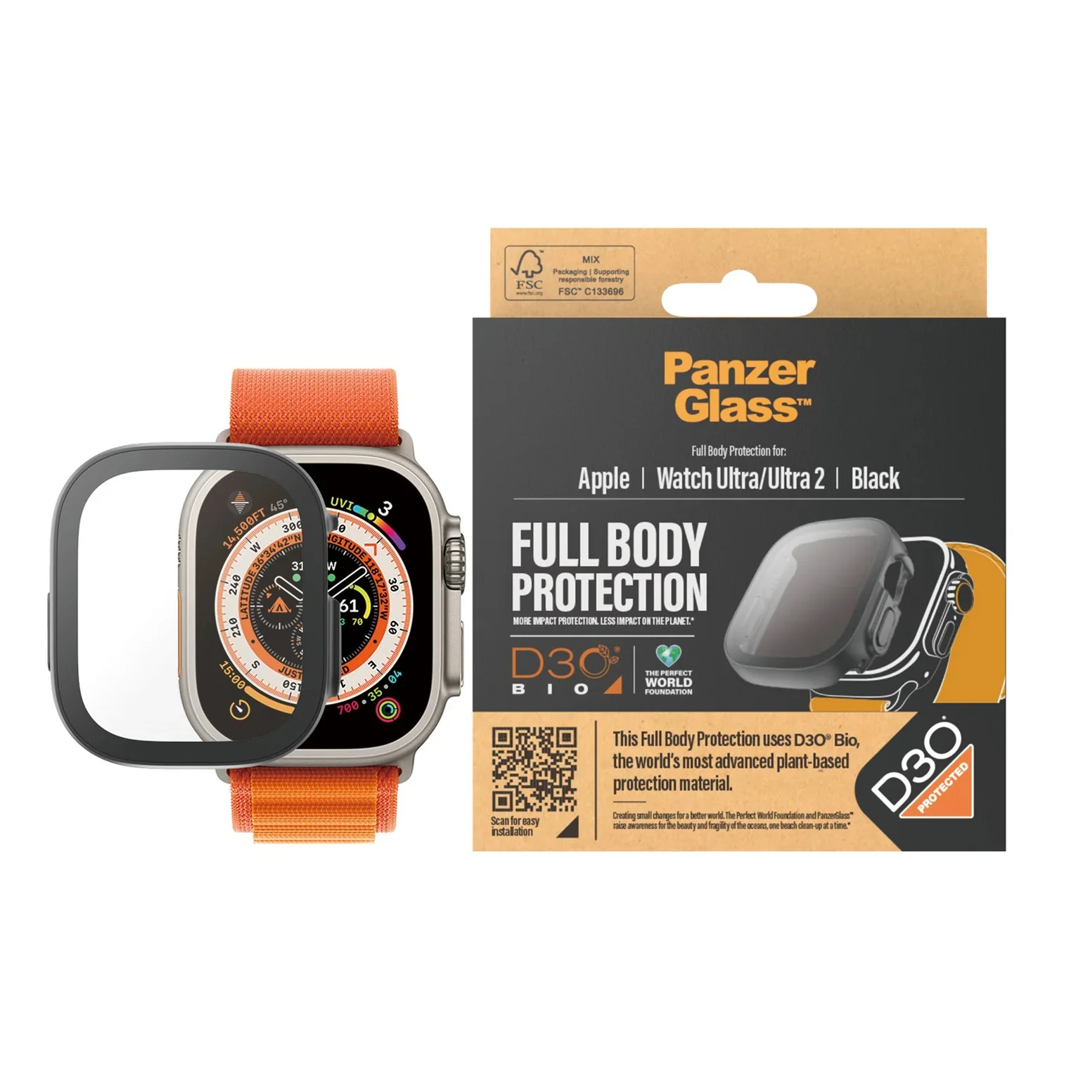 PanzerGlass • Coque complète Apple Watch Ultra • Noir • 49mm - Image 2