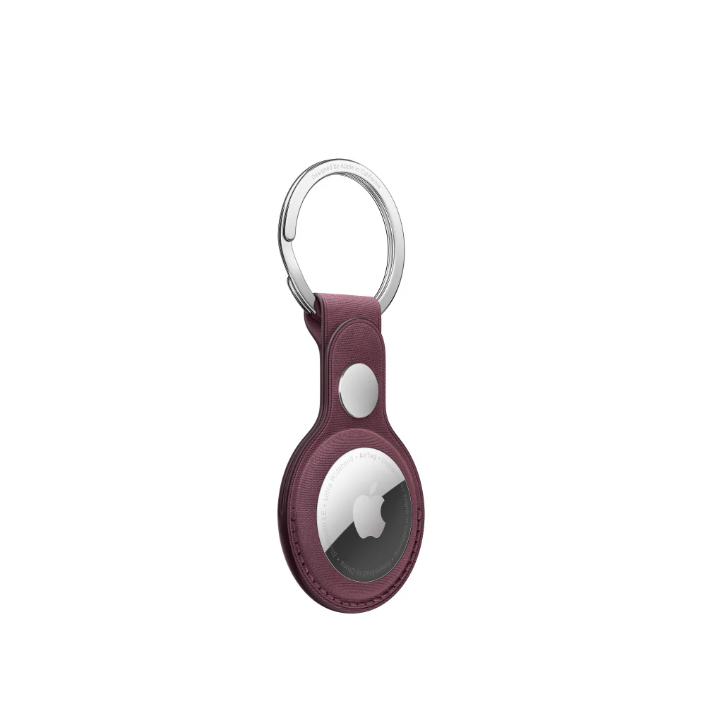 Porte-clés en tissage fin AirTag • Mûre Rouge - Image 3