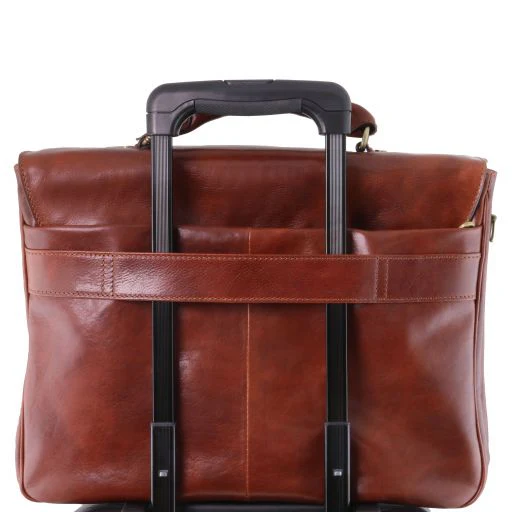 Tuscany Leather Alessandria Laptop Briefcase • 14" • Brun Foncé - Image 5
